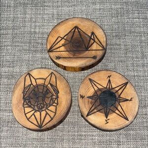 Wood with Geometric Designs